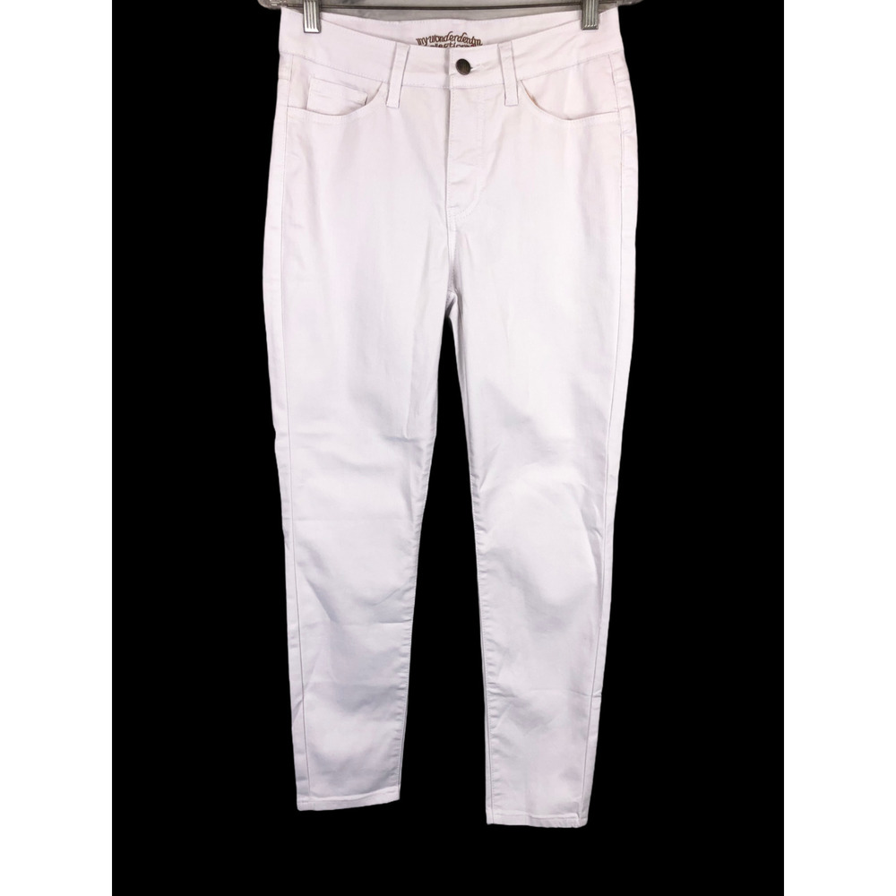 Women with Control Regular My Wonder Denim White Stain Resistant Jeans Size 4